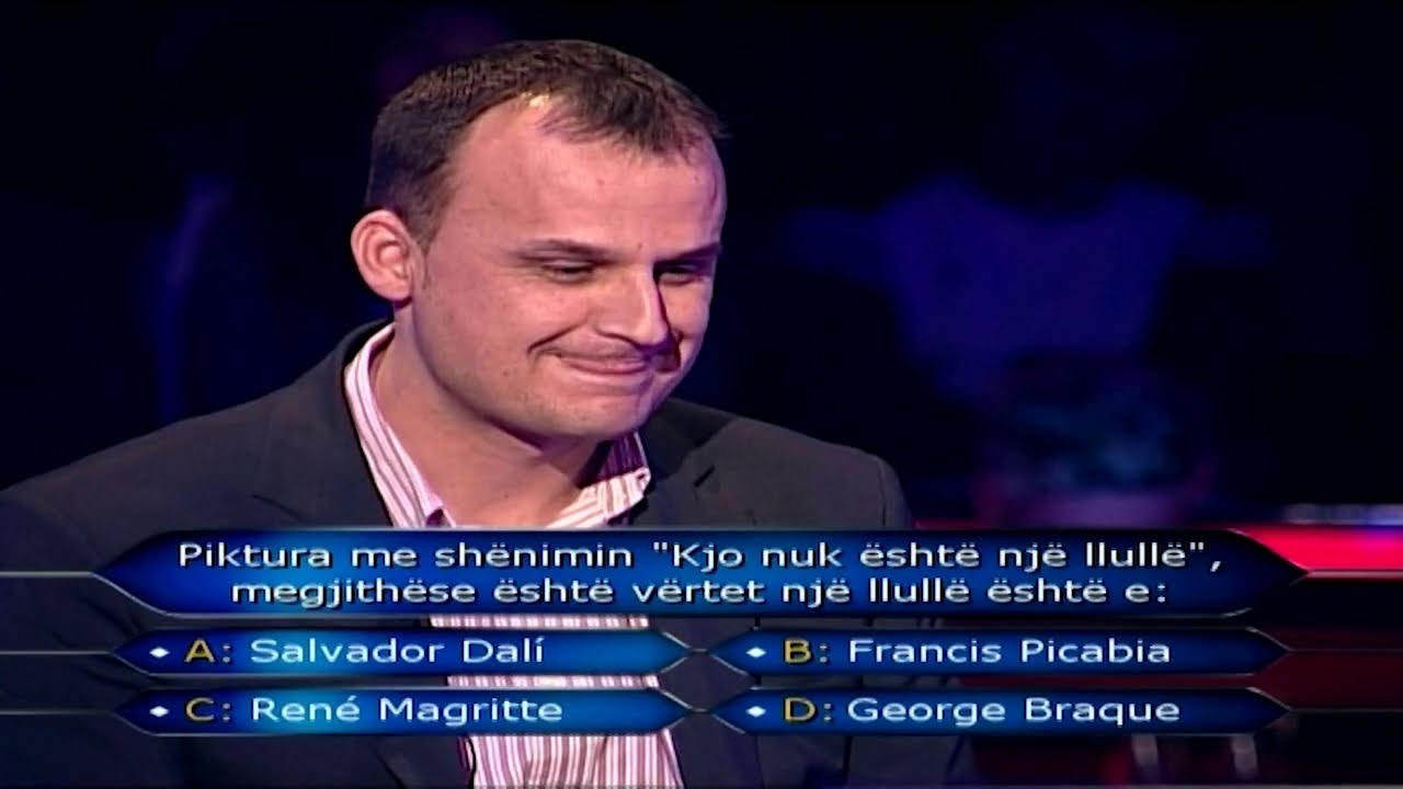 Ervis Bregu në ethe gjatë pyetjeve 14 për 25 mijë në Milioner me Agron Llakaj