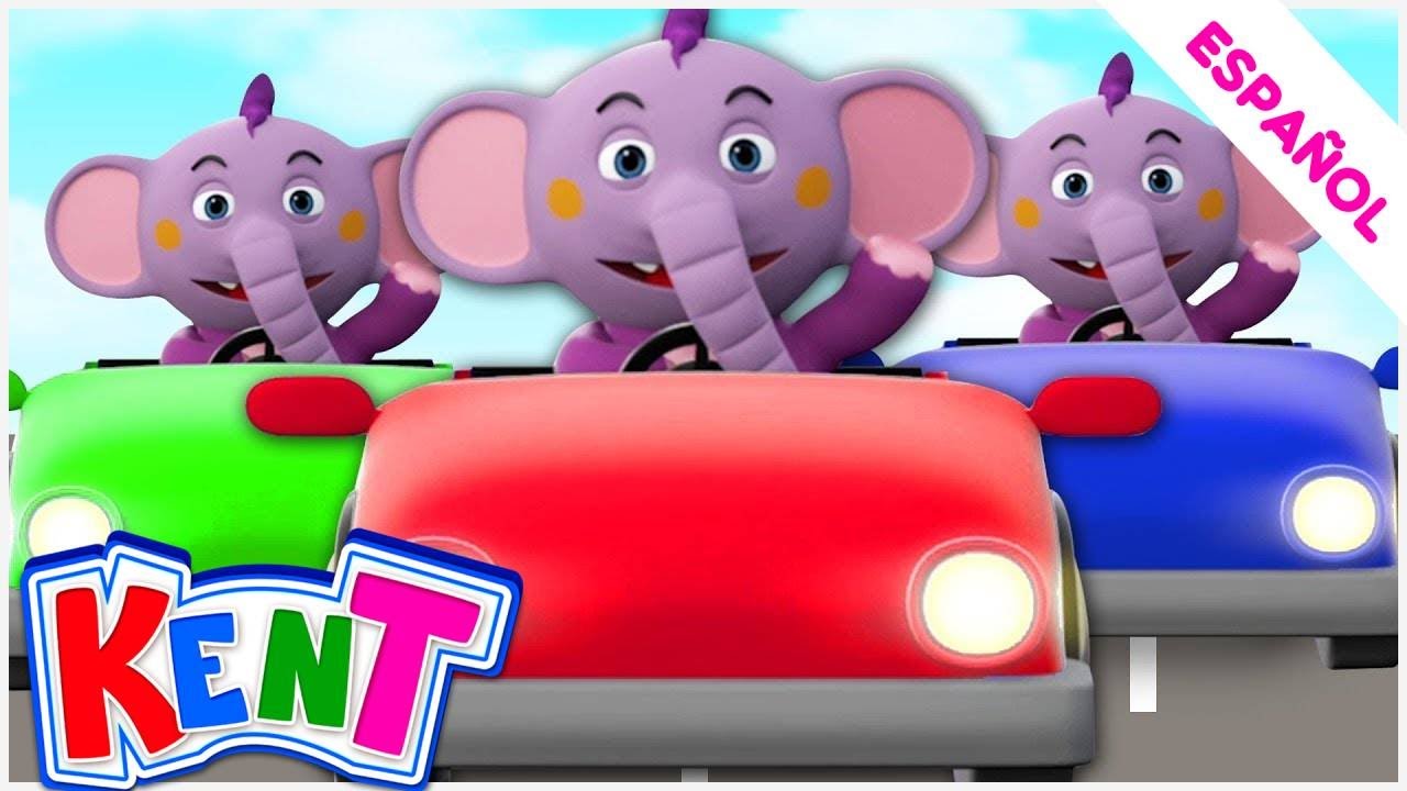 Kent el Elefante | Gran pista de coches de colores con Kent el Elefante - Aprendizaje Infantil