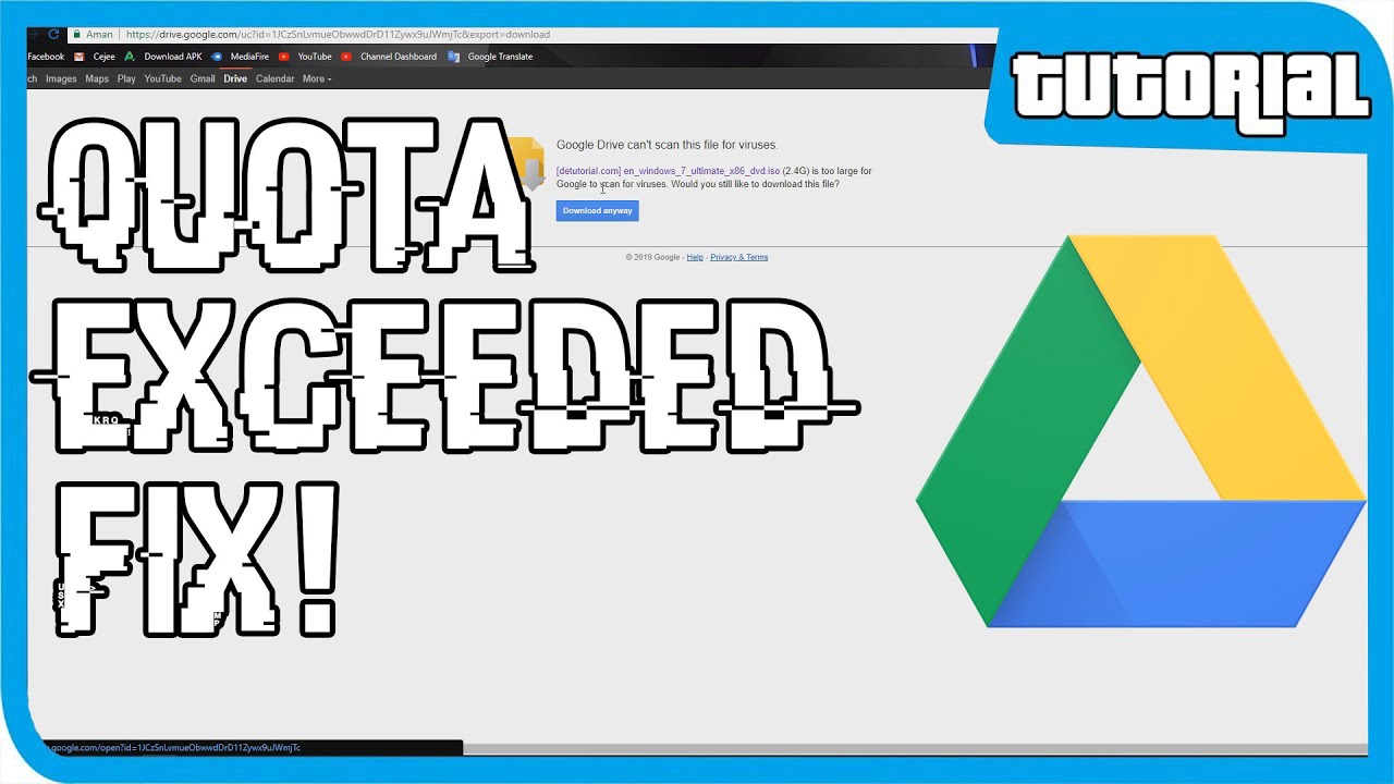 Cara Mengatasi Google Drive Limited!(Quota Exceeded)