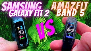 Budget Tracker Battle Between Samsung Galaxy Fit 2 vs Amazfit Band 5 Review and Comparison! screenshot 4