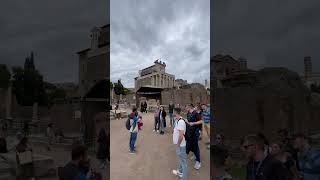 Walking in Roman Forum rome ruin