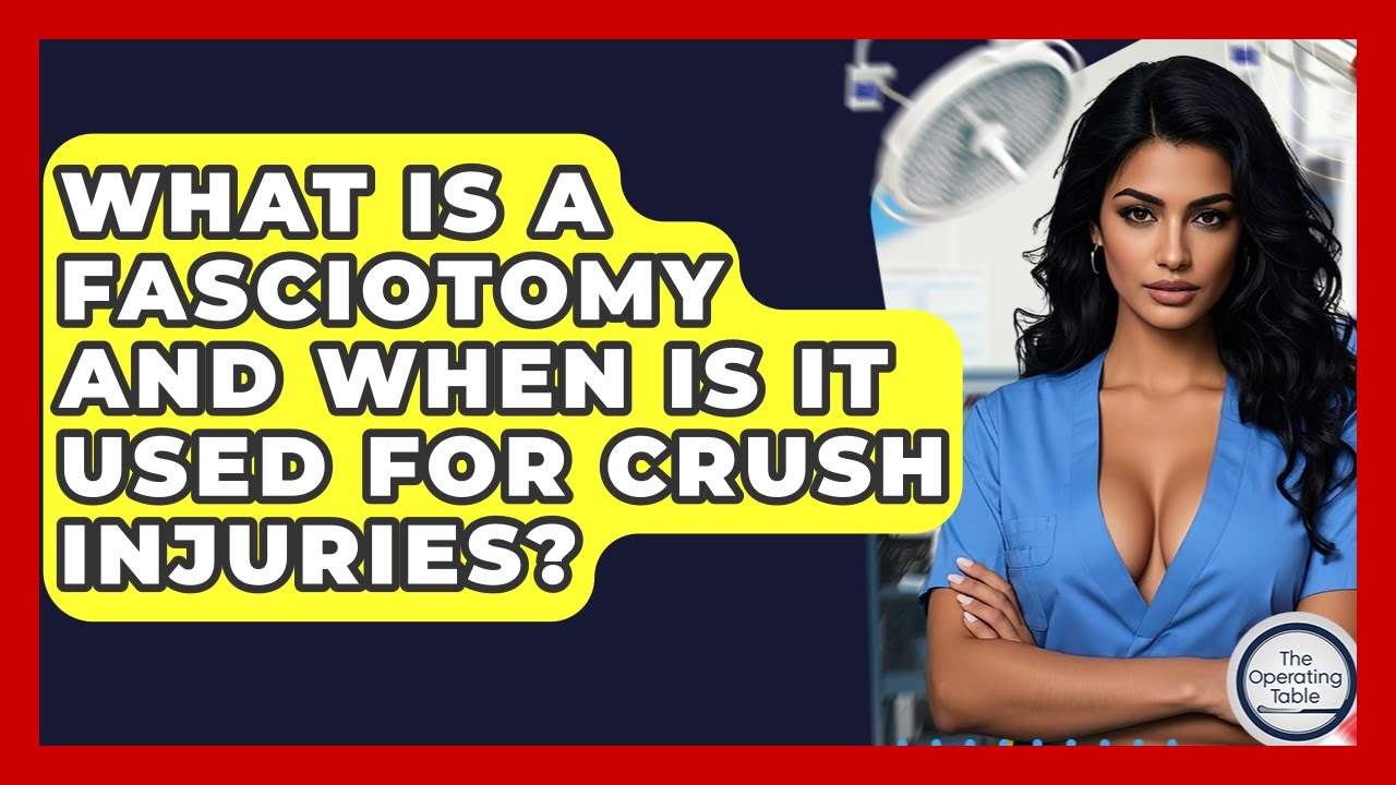 What Is A Fasciotomy And When Is It Used For Crush Injuries? - The Operating Table