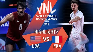 USA vs. FRA - Highlights Week 4 | Men's VNL 2021