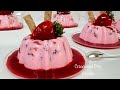 Gelatinas de fresa Yogurt y Salsa de Fresas