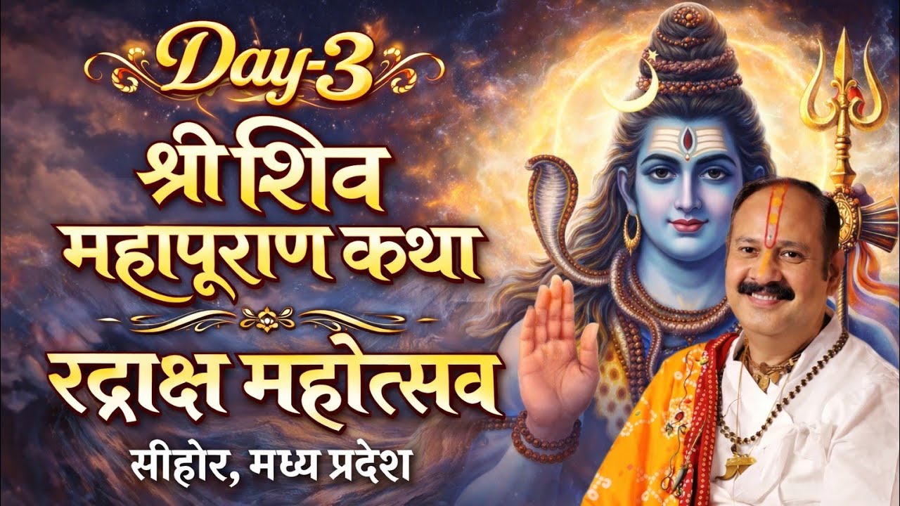 🔴 Live Day-3 रूद्राक्ष महोत्सव | श्री शिव महापुराण कथा|पंडित प्रदीप जी मिश्रा | सीहोर मध्य प्रदेश 