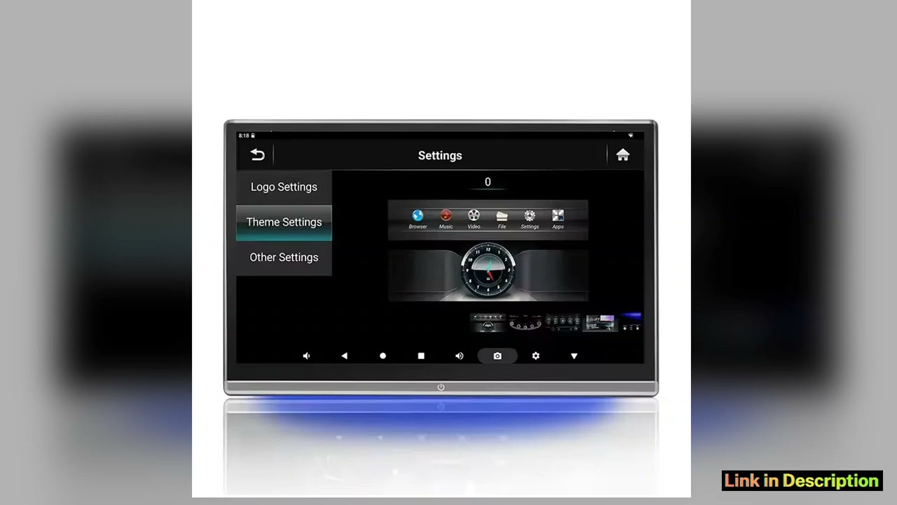 14Inch Headrest Monitor with Touch Screen USB Connection and Android Function Compatible with CarPl