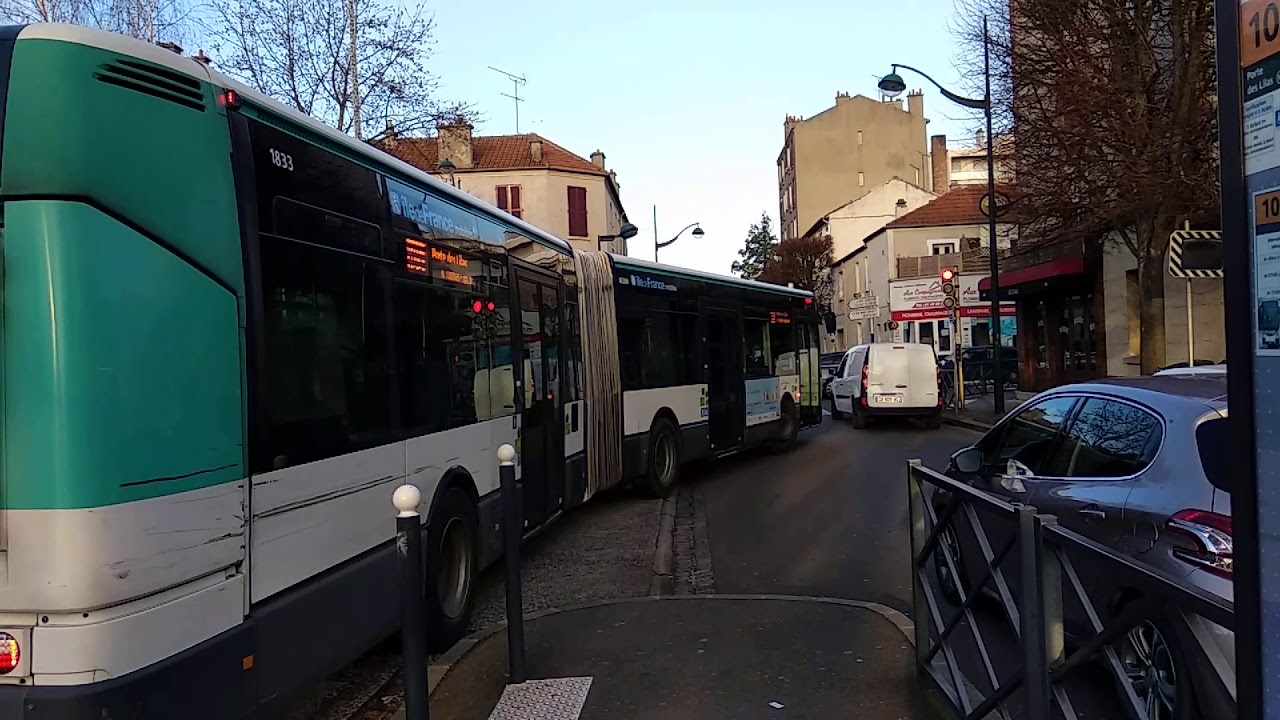 Départ d'un citelis bus 105 a la mairie de pavillon sous