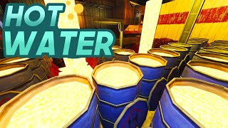 You can fill barrels of Molten Materials - Abiotic Factor