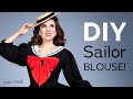 DIY Sailor Blouse: Watch me Sew a Vintage Inspired Nautical Blouse