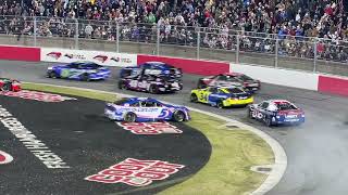 2025 NASCAR Cup Series: The Clash at Bowman Gray Stadium - Kyle Larson and Chase Briscoe Spin.