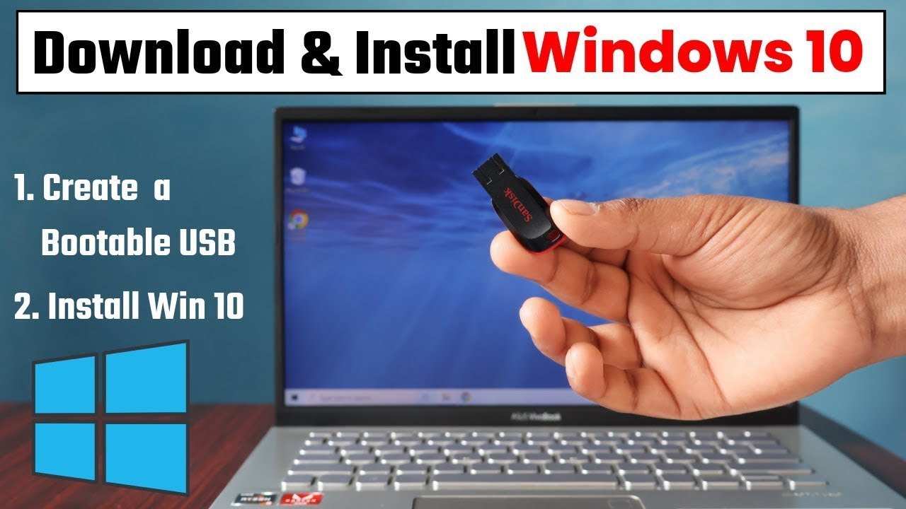 How to Install Windows 10 from USB ⚡ Windows 10 Installation Step by ...