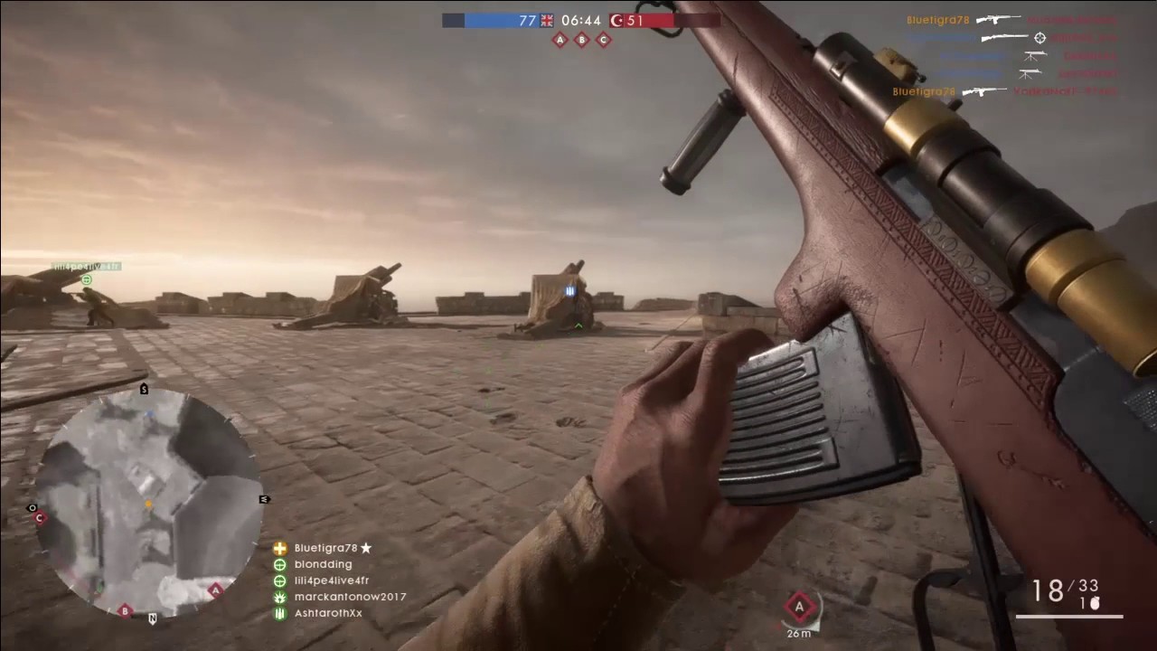 Battlefield 1 Gameplay Sl M1916 Uncut Youtube 