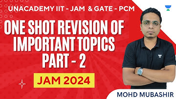 One Shot Revision | Important Topics for JAM 2024 - PART 2 | Mohd Mubashir
