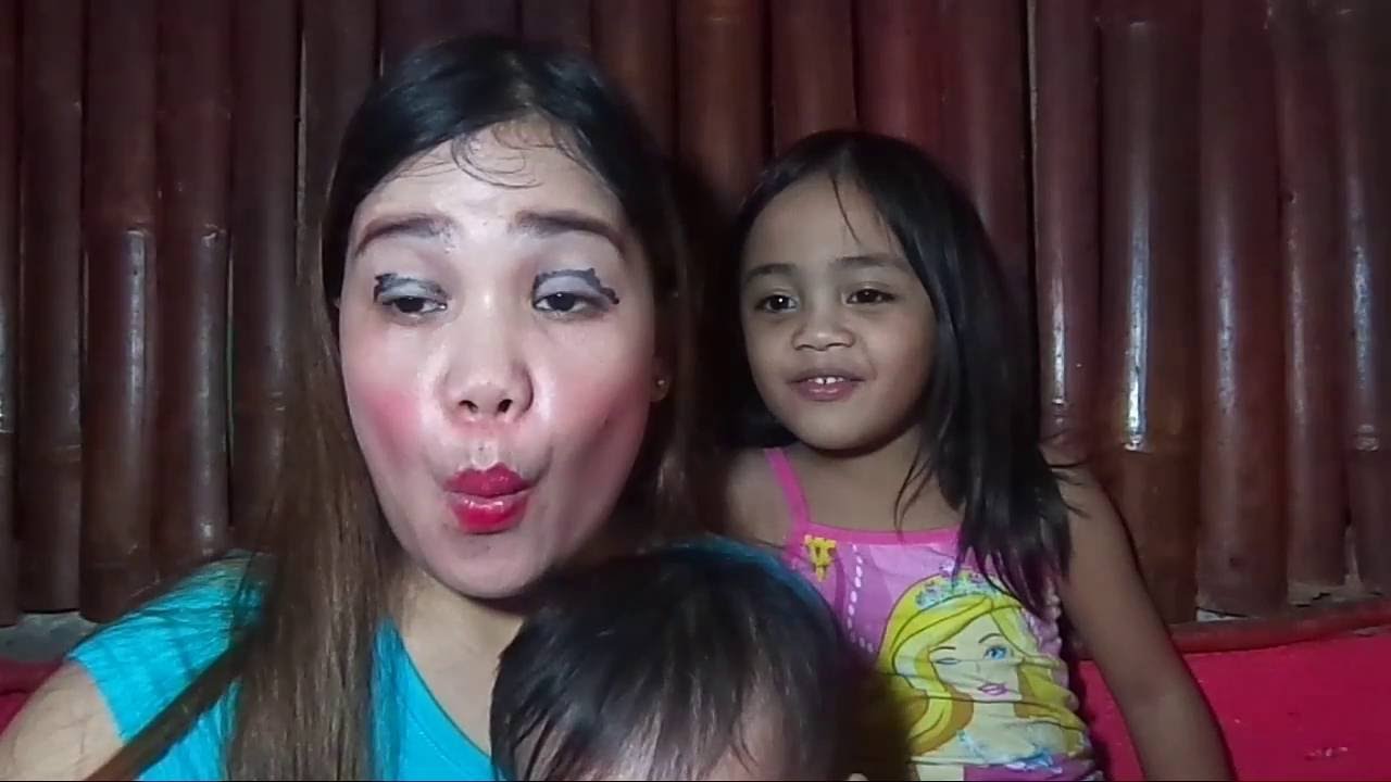 My 5year old daughter does my makeup | Tagalog