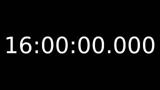 16 Hour Countdown Timer with Milliseconds | No Sound