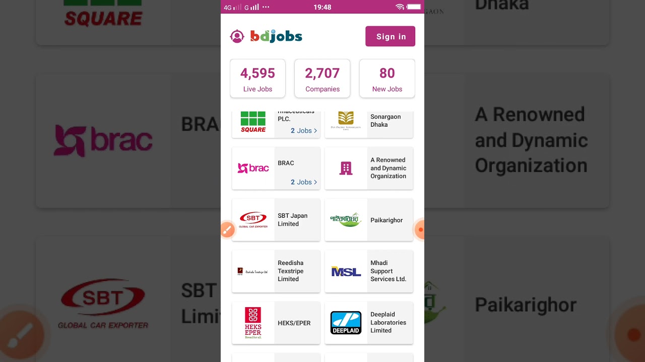 BD Jobs App All Option