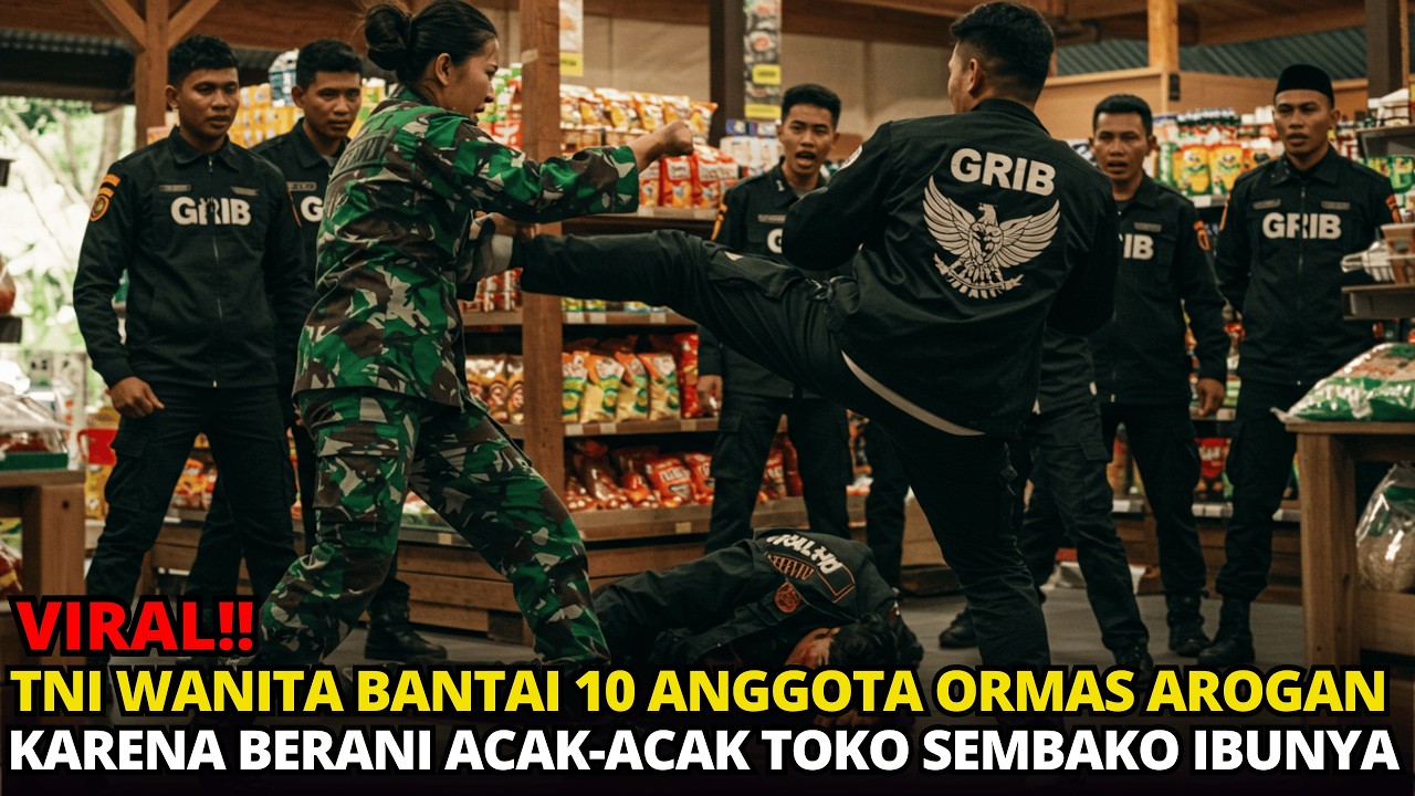 VIRAL‼️ ORMAS GRIB JAYA DIHAJAR TNI WANITA BERPANGKAT TINGGI, AKHIRNYA DICIDUK POLISI!