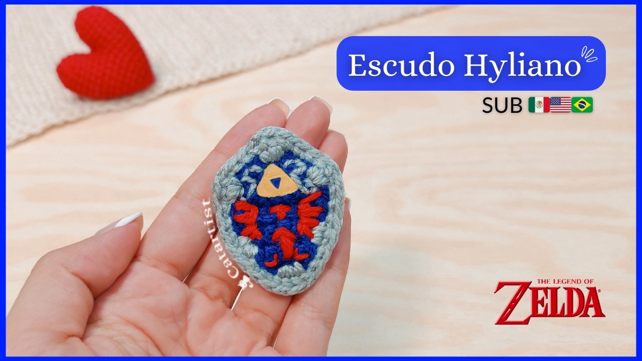 The legend of Zelda 🎮😱 Escudo Hyliano Crochet Tutorial paso a paso - FACIL ✅