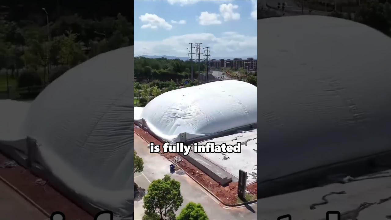 This Soccer Field Inflates Like a Balloon!