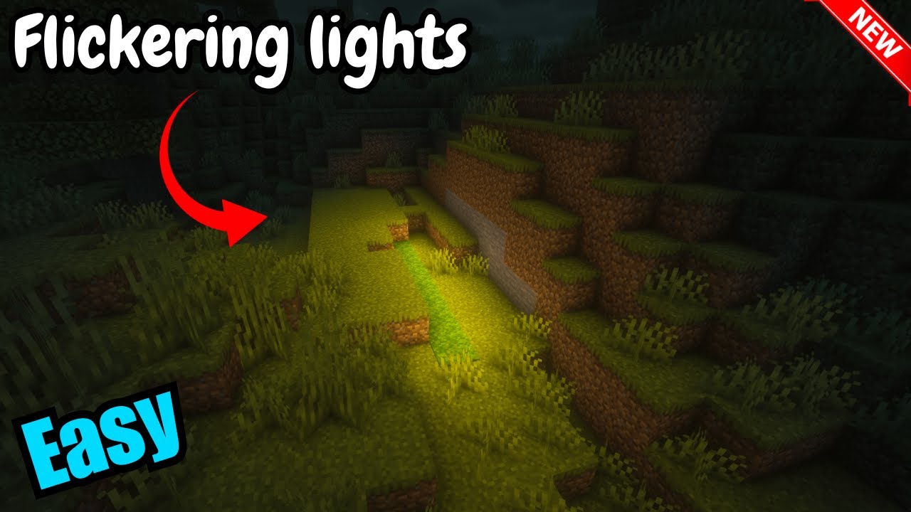 Minecraft Flickering lights in the woods halloween decoration