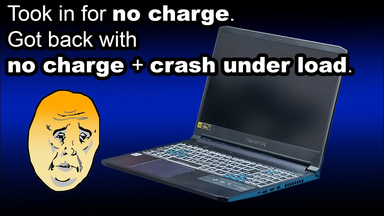 Acer Predator not charging and crashing under load part 1 YouTube