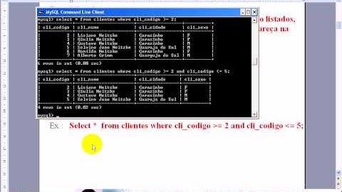 Aula 1251 banco de dados SQL - Clausula Where