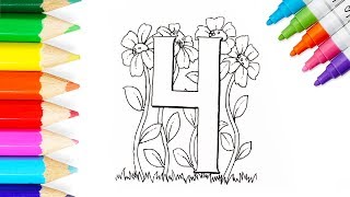 Famous 🚀How to Draw and Color Number 4 ⛵️ Learn Numbers for Kid Profile