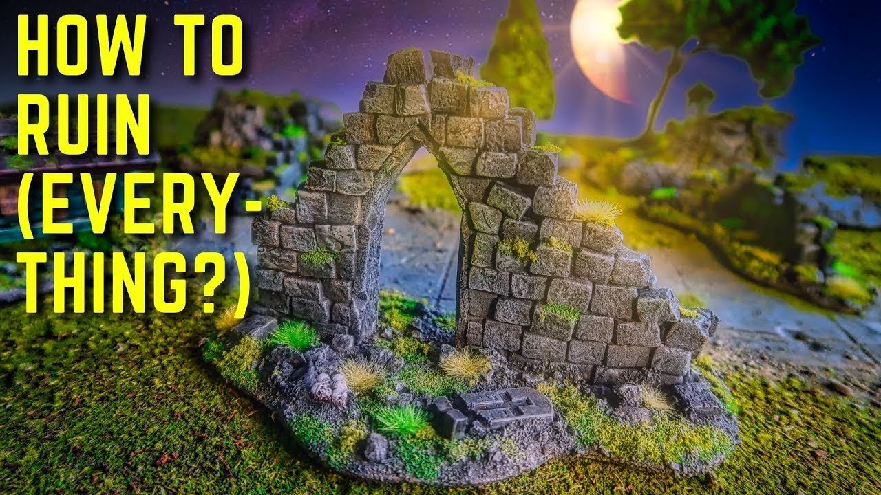 Easy miniature ruins for Dungeons and dragons, Pathfinder or Warhammer