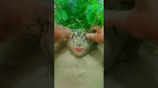 Mata Rani mitti😱🙏😱 Murti making #howto #dro #face #durgamaa #shorts