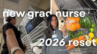 New Grad Night Shift Nurse 2026 Reset | Setting goals, healthy habits, how I'm feeling