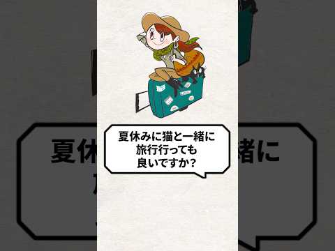 Q：夏休みに猫と旅行に行っても良い？ #猫 #猫のいる生活 #ねこ