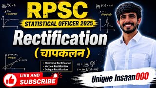 Rectification(चापकलन) || Rpsc statistical officer(सांख्यिकी अधिकारी) 2025 || Calculus | Maths for SO