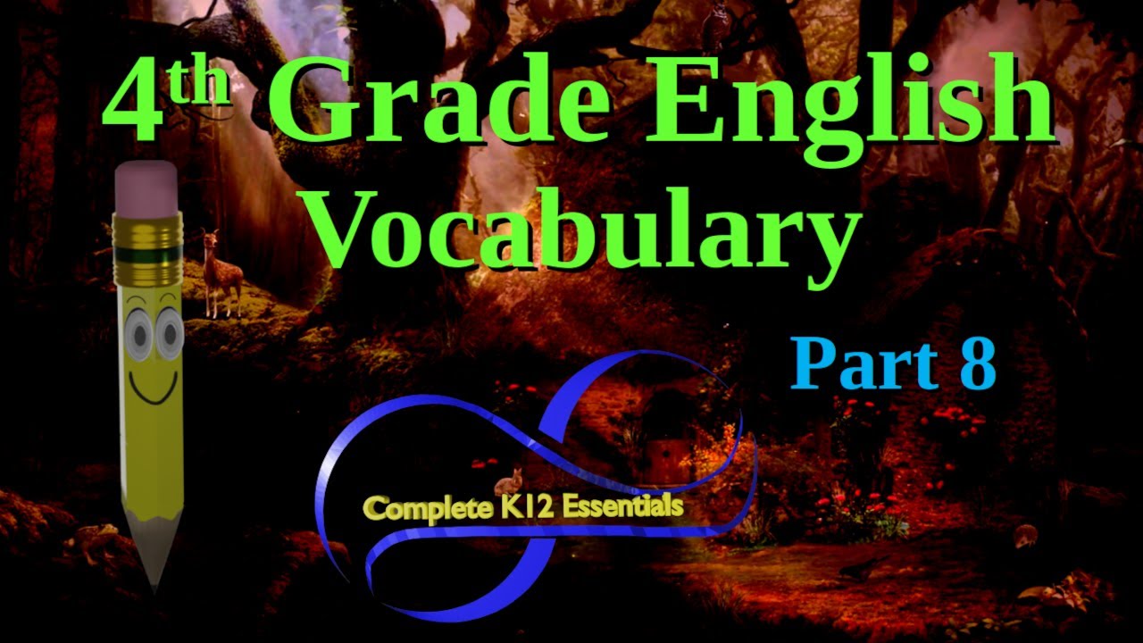 4th Grade English Vocabulary words with meaning 4th Class English