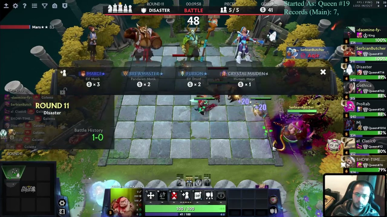 Warrior Gods Once Again! 25.12.2022 Dota Auto Chess! Top 20 Queen Games!