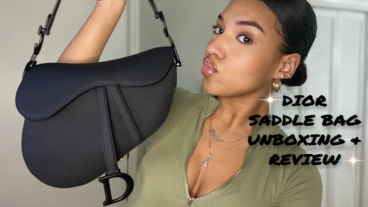 Dior Black Ultramatte Calfskin Saddle Bag Unboxing & Review