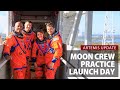 Artemis 2 crew suit up for launch day simulation