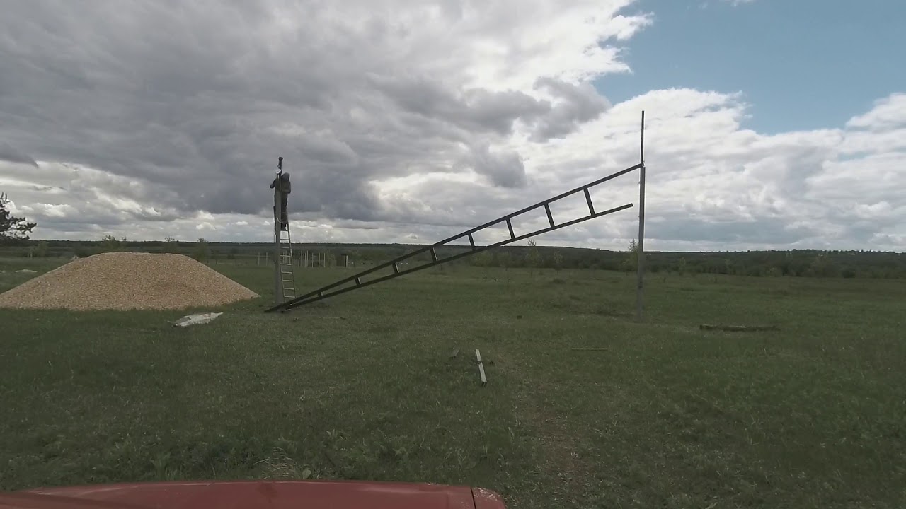 Монтаж фермы без крана - YouTube