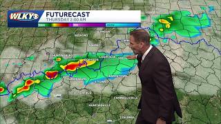 Few storms possible overnight, mainly dry Thursday