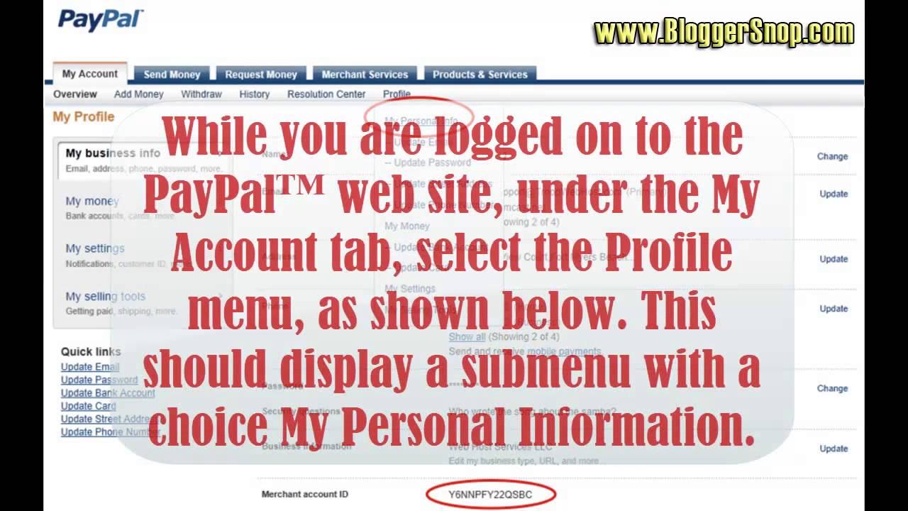 Paypal Merchant ID - How do I find my Paypal Merchant ID