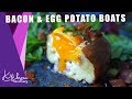 Bacon Egg Stuffed Potatoes + Tip for the perfect runny yolk!