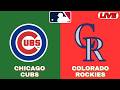 Chicago Cubs Vs Colorado Rockies | MLB 2026 | MLB Live Baseball Score | 11/06/2026