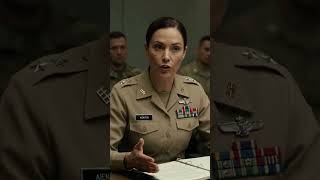 00:00: A wide shot of a military briefing room where several officers in uniform are gathered around