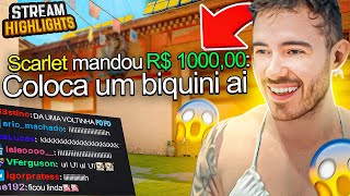 RECEBI UM DONATE DE MIL REAIS PRA USAR UM BIQUINI | STREAM HIGHLIGHTS #19 - f0rsaken