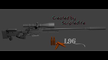 L96 Sniper Rifle Speed Model in Blender 3D