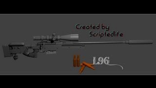 L96 Sniper Rifle Speed Model in Blender 3D