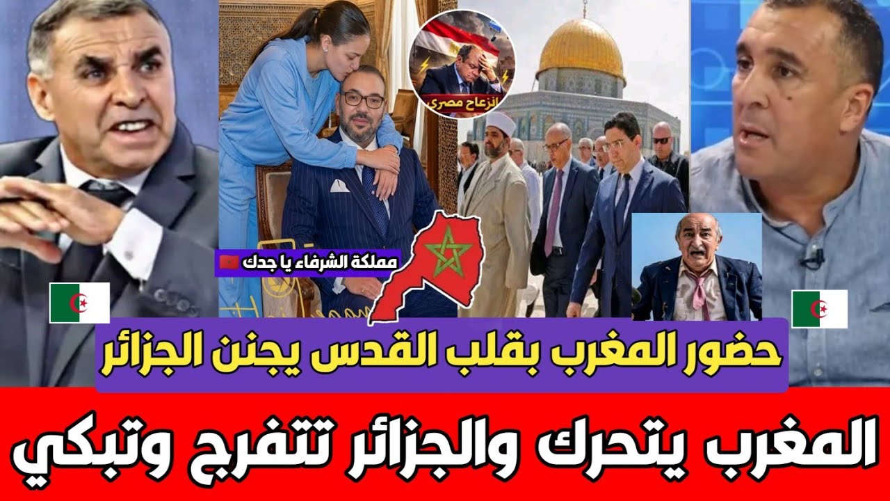 أول جزائري يفحـ ـم أبواق الجزائر بعد حضور المغرب بقلب القدس الشريف وبكاء تبون بوريطة هبل المصريين