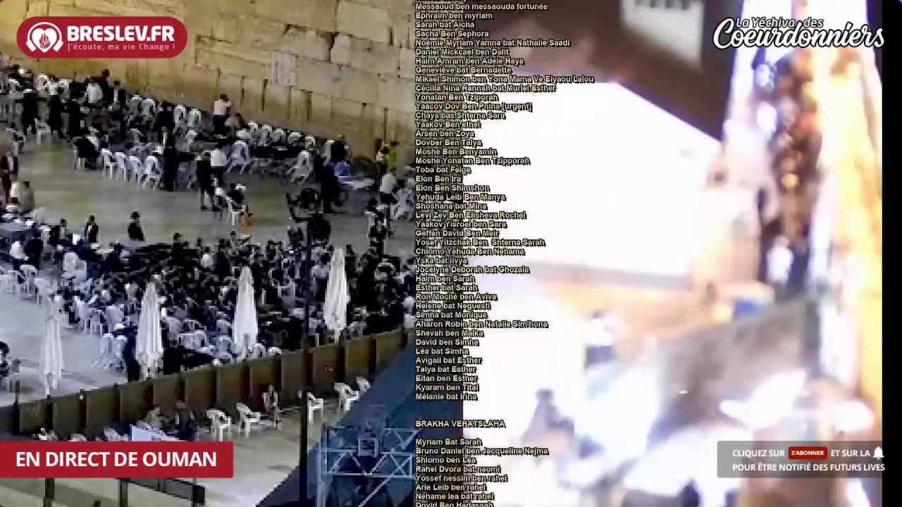 live Tikoun Haclali 4 TICHRI - Breslev - Ouman -