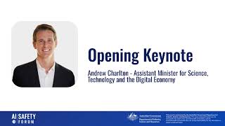 Opening Keynote from Assistant Minister for Science, Technology and the Digital Economy