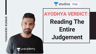 Ayodhya Verdict: Reading The Entire Judgement | UPSC CSE | Yashaswi Kumar