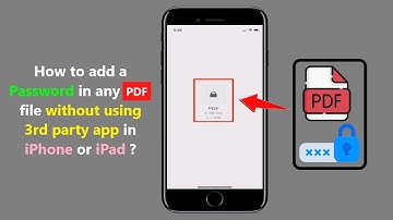 How to add a Password in any PDF file without using 3rd party app in iPhone or iPad ?